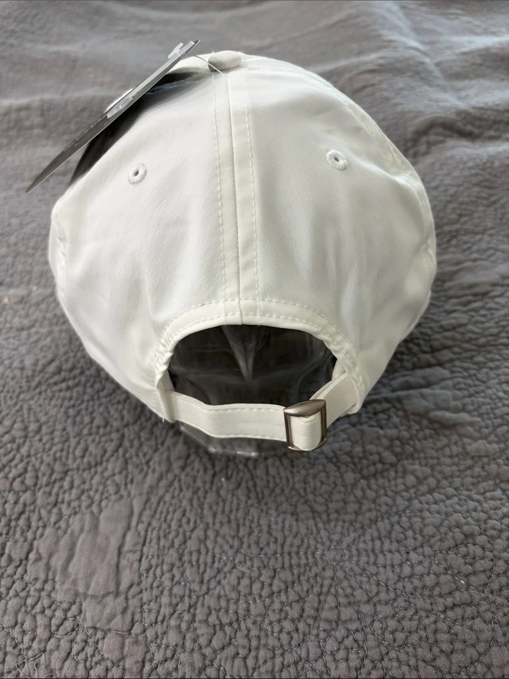 Greg Norman Collection White Men’s Swim Cap with Multicolor Shark Logo